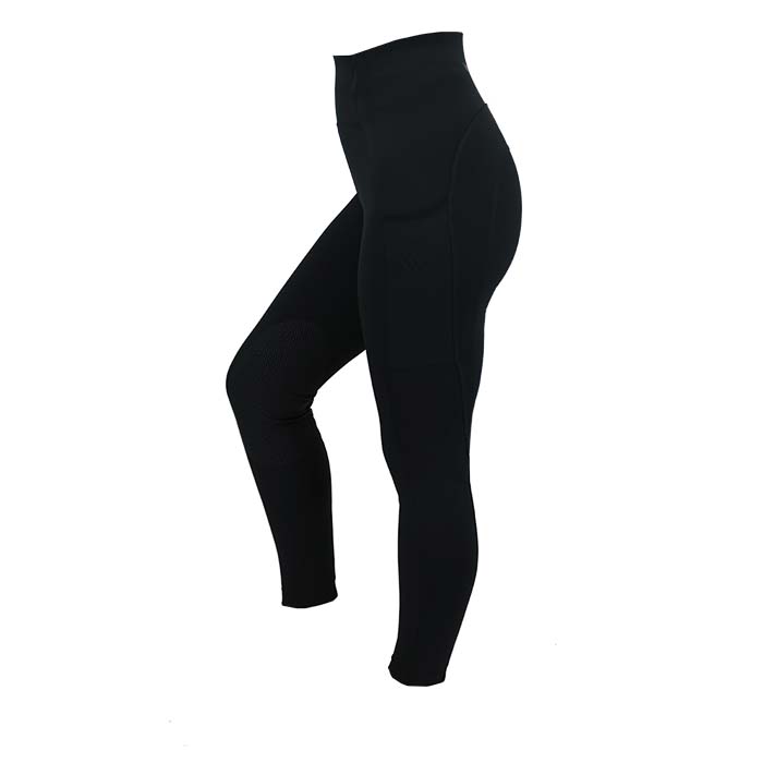 Wa0010 Riding Tights Knne Patch Black Cut Out Low Res