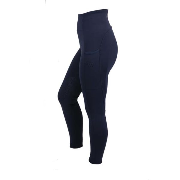 Wa0010 Riding Tights Knne Patch Navy Cut Out Low Res